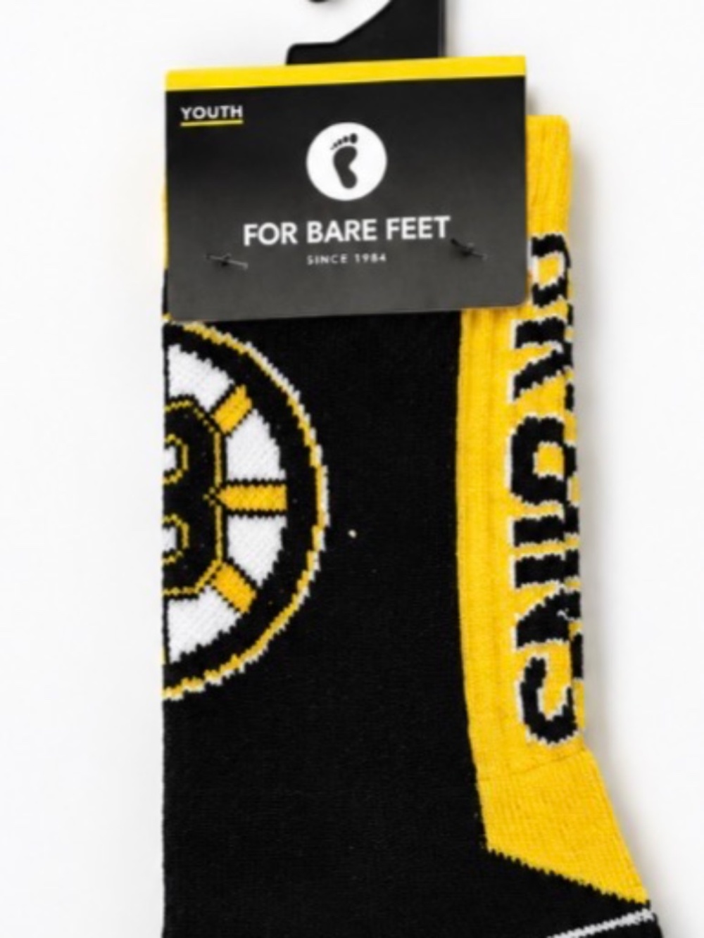 For Bare Feet Youth Boston Bruins Crew Socks – For Bare Feet – NWT